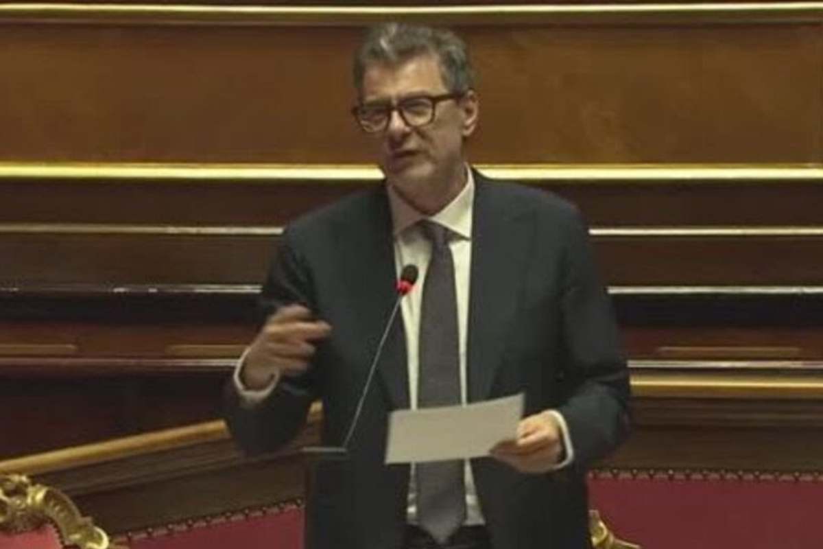 Giancarlo Giorgetti in Parlamento